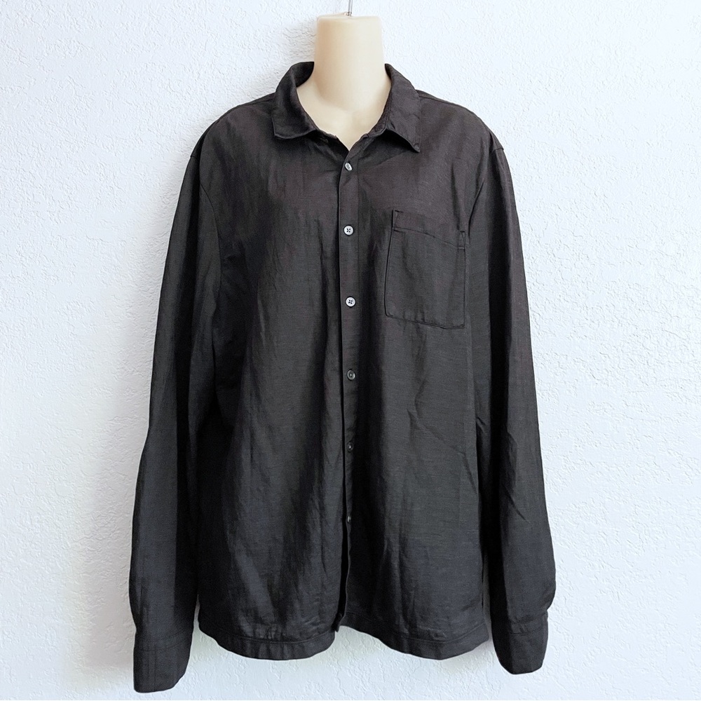 Standard James Perse Men's Dark Gray Deep Button Down Shirt Size 2 MEDIUM
